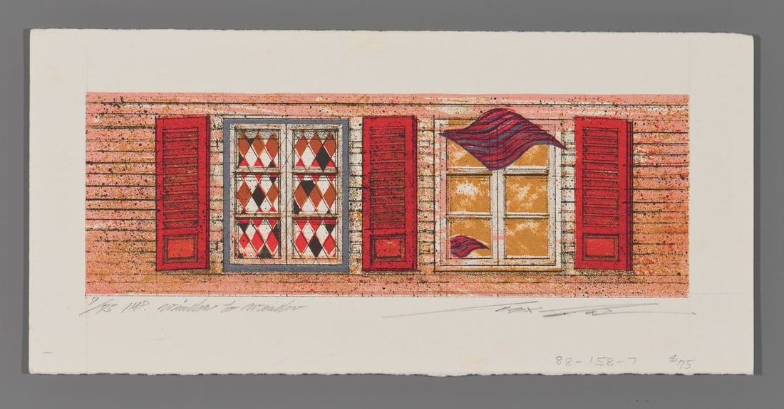 Osamu Shinomiya Etching - Window to Window (1 of 2)