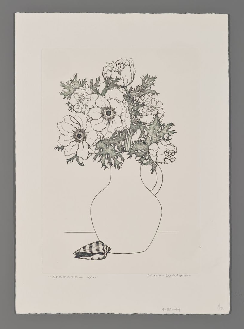 Mari Ushiku Etching - anemone (1 of 2)