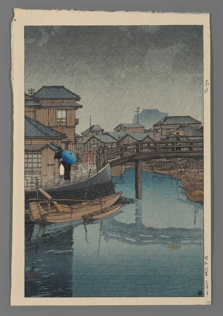 Kawase Hasui Woodblock - Shinagawa (1 of 2)