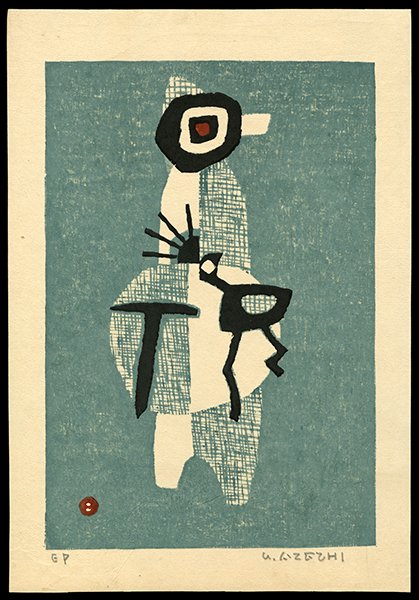 Umetaro Azechi Woodblock: Title: Snow-Man Artist: Azechi, Umetaro, 1902-1999 Series: EP Date: c. 1959 Medium: