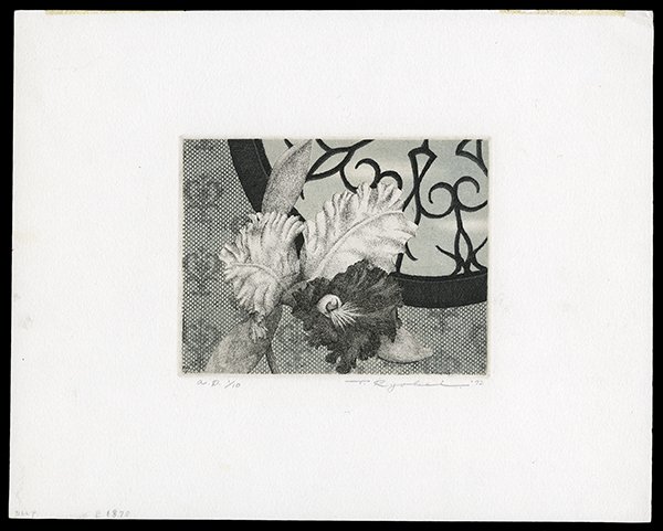 Ryohei Tanaka Etching And Aquatint: Title: Orchid (Cattleya) Artist: Tanaka, Ryohei, b.1933 Edition: AP 1/10 Date: 1972