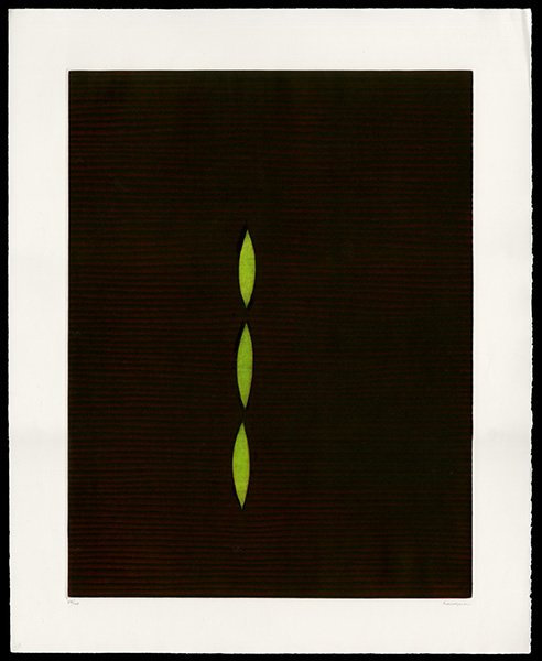 Yozo Hamaguchi Color Mezzotint: Title: Green Poplars Artist: Hamaguchi, Yozo, 1909-2000Date: 1980-89Medium: color mezzotint