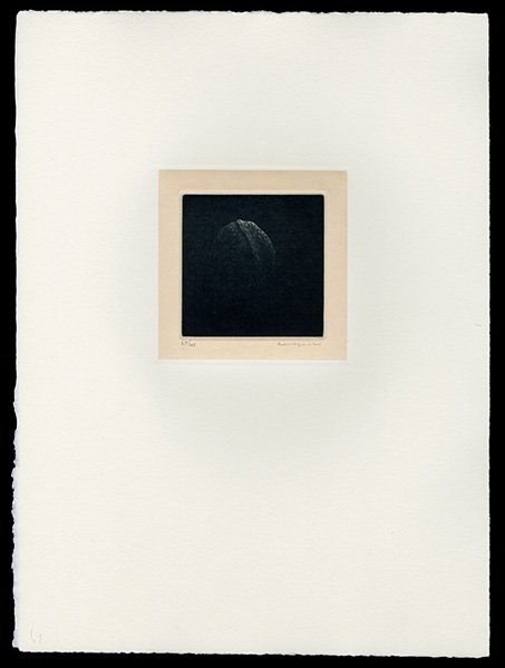 Yozo Hamaguchi Color Mezzotint: Title: Blue Walnut Artist: Hamaguchi, Yozo, 1909-2000Edition: 67/145Date: 1982-89
