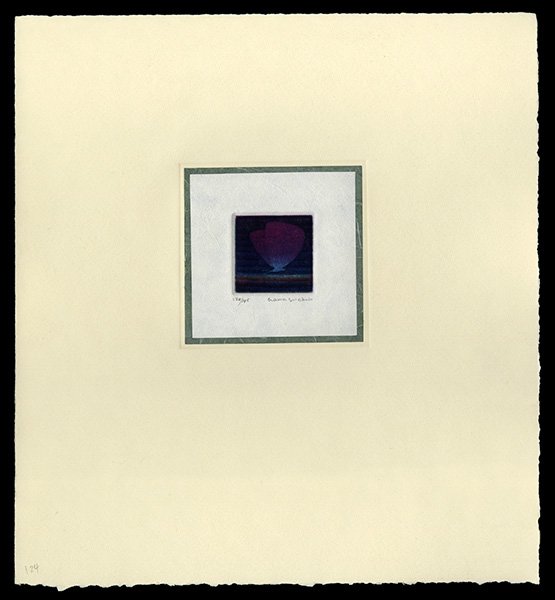Yozo Hamaguchi Color Mezzotint: Title: Violet Butterfly Artist: Hamaguchi, Yozo, 1909-2000Date: 1982-89Medium: color mezzotint<