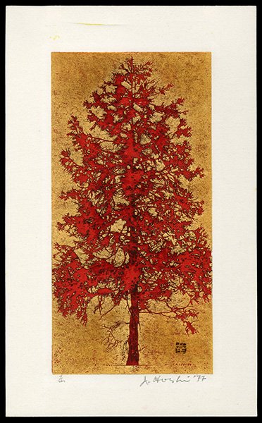 Joichi Hoshi Woodblock: Title: Red Artist: Hoshi, Joichi, 1913-1979 Series: Unlimited Editon Date: 1977 Med