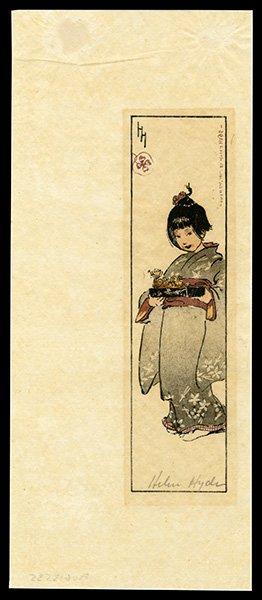 Helen Hyde Woodblock: Title: Happiness Flower Artist: Hyde, Helen, 1868-1919Date: 1907Medium: woodblock