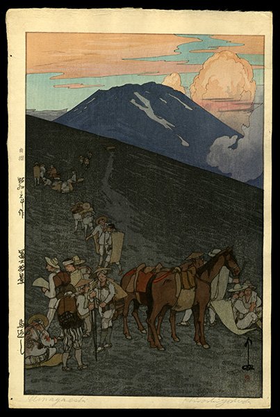 Hiroshi Yoshida Woodblock: Title: Umageshi Artist: Yoshida, Hiroshi, 1876-1950 Series: Ten Views of Fuji Date: 1928