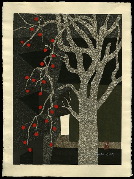 Kiyoshi Saito Woodblock: Title: Autumn in Aizu ( C ) Artist: Saito, Kiyoshi, 1907-1997Edition: 11/80Date: 1970