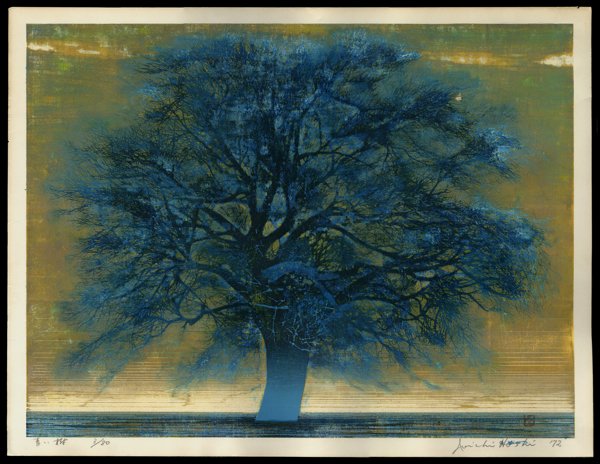 Joichi Hoshi Woodblock: Title: Blue Tree Artist: Joichi Hoshi Edition: 3/80 Date: 1972 Medium: wo