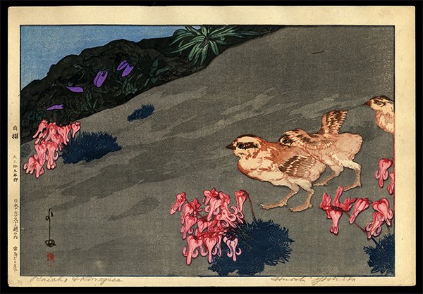 Hiroshi Yoshida - Woodblock: Artist: Yoshida, Hiroshi, 1876-1950 Title: Raicho and Komagusa Edition: Twelve Scenes in Japan Alps Date: