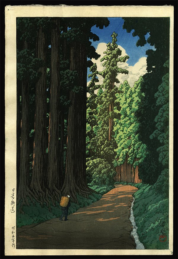 Kawase Hasui - Woodblock: Artist: Hasui, Kawase, 1883-1957 Title: The Nikko Highway Date: 1930 Medium: woodblock