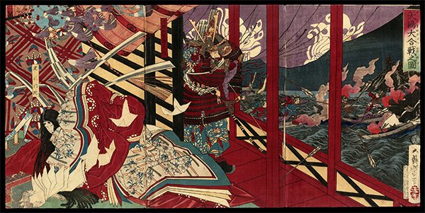 Taiso Yoshitoshi - Woodblock: Artist: Yoshitoshi, Taiso, 1839-1892Title: Rescue Date: 19th centuryMedium: woodblock