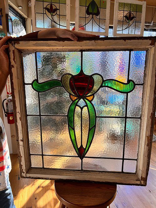 Antique English Leaded Window (1 of 2)