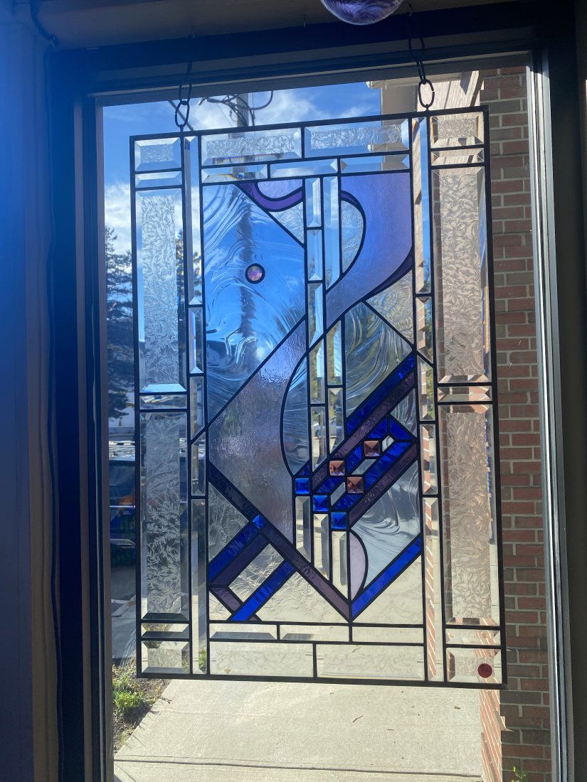 Modern Abstract Stained Glass Window (1 of 3)