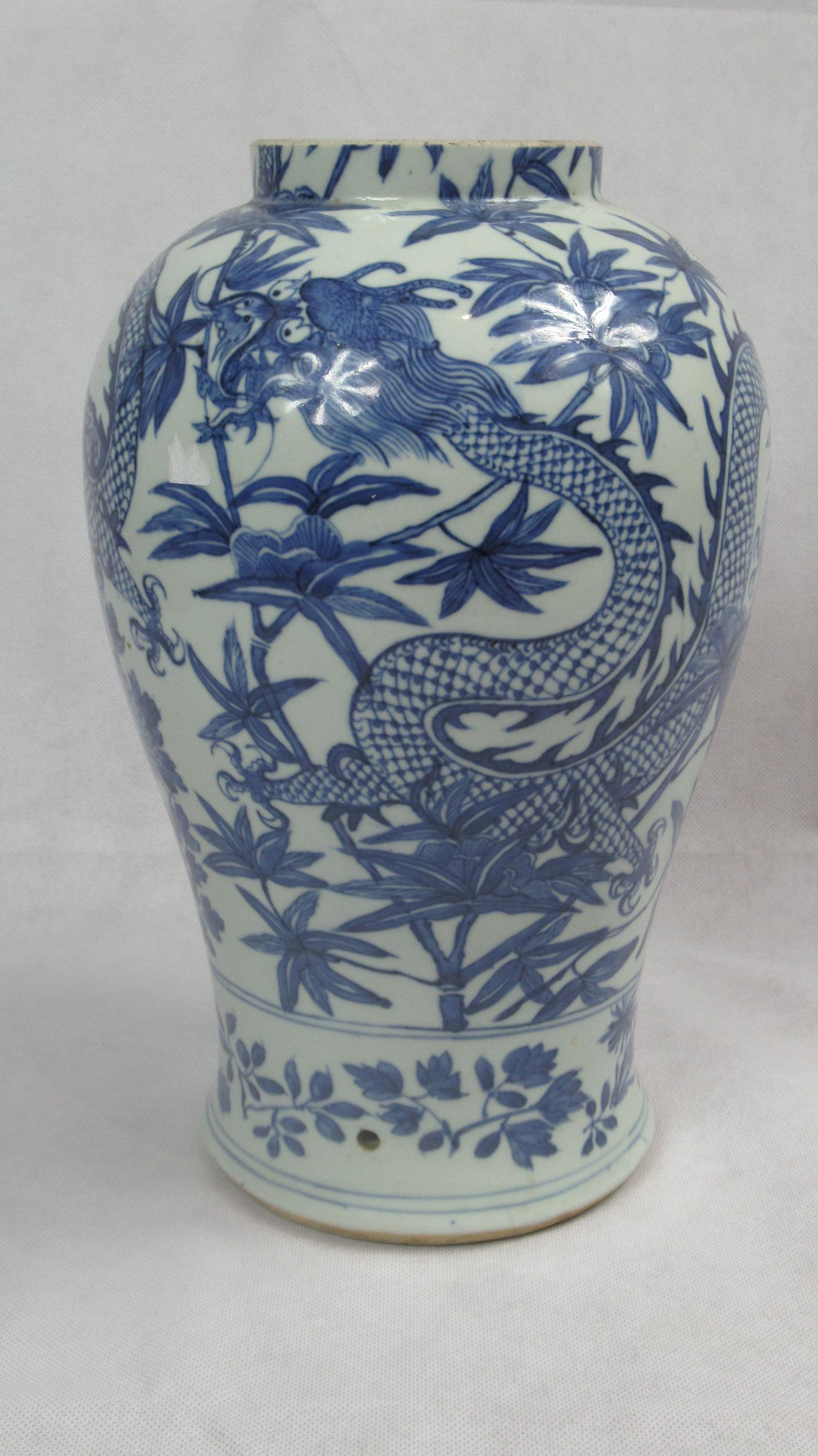 Large Chinese Blue & White vase (1 of 5)