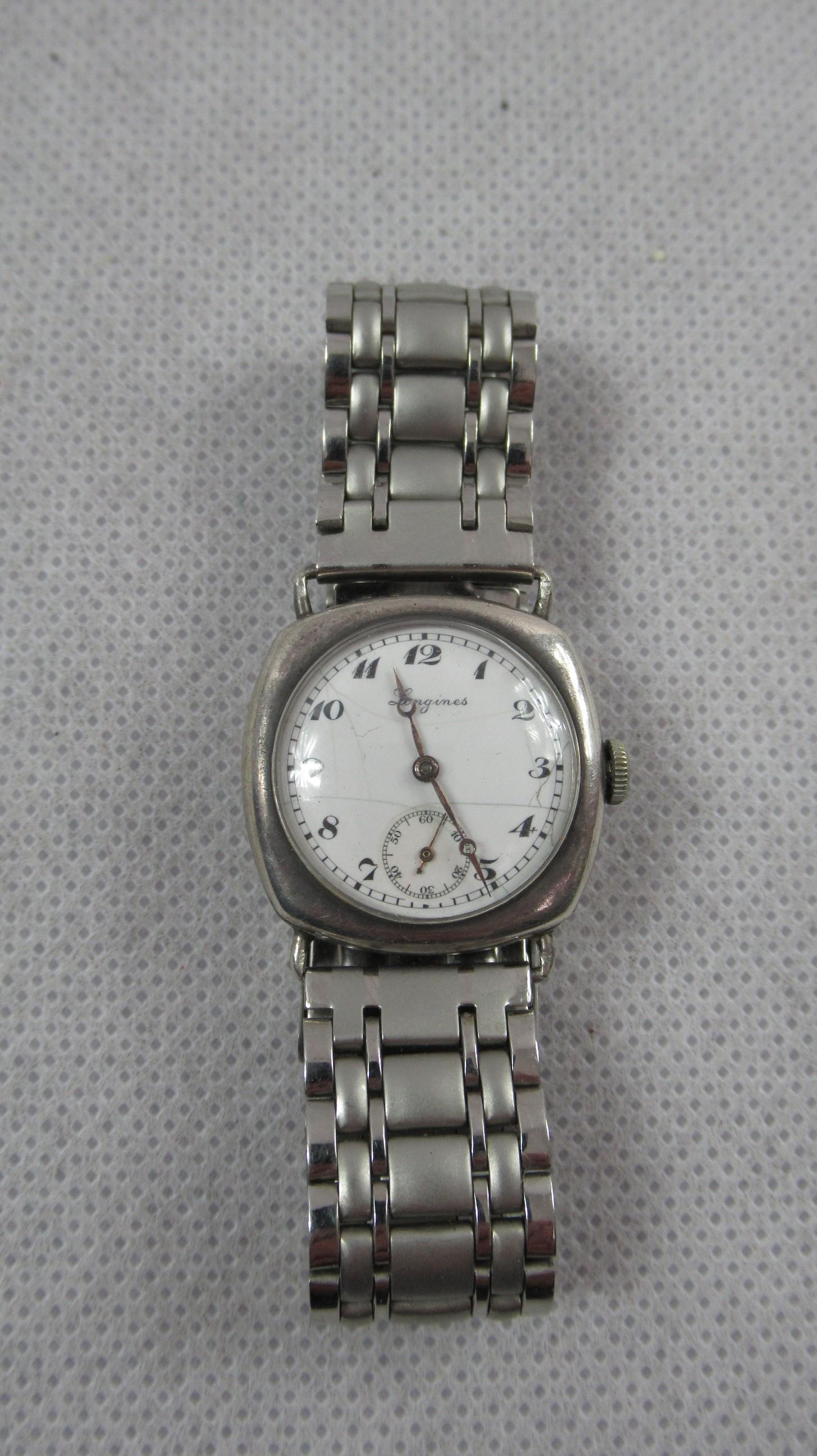 1920s Silver cased ladies Longines: 1920s Silver cased ladies Longines