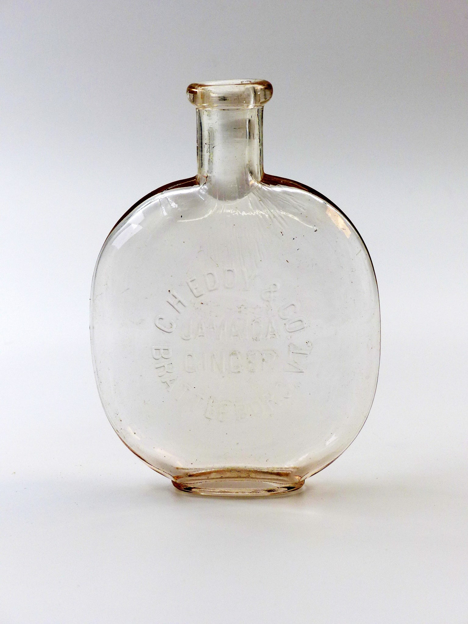 Ch Eddys & Co. Jamaica Ginger Bottle: CH Eddys & Co. Jamaica Ginger bottle -Brattleboro, VT. ; embossed. ; Condition: Excellent ; 4.5"H