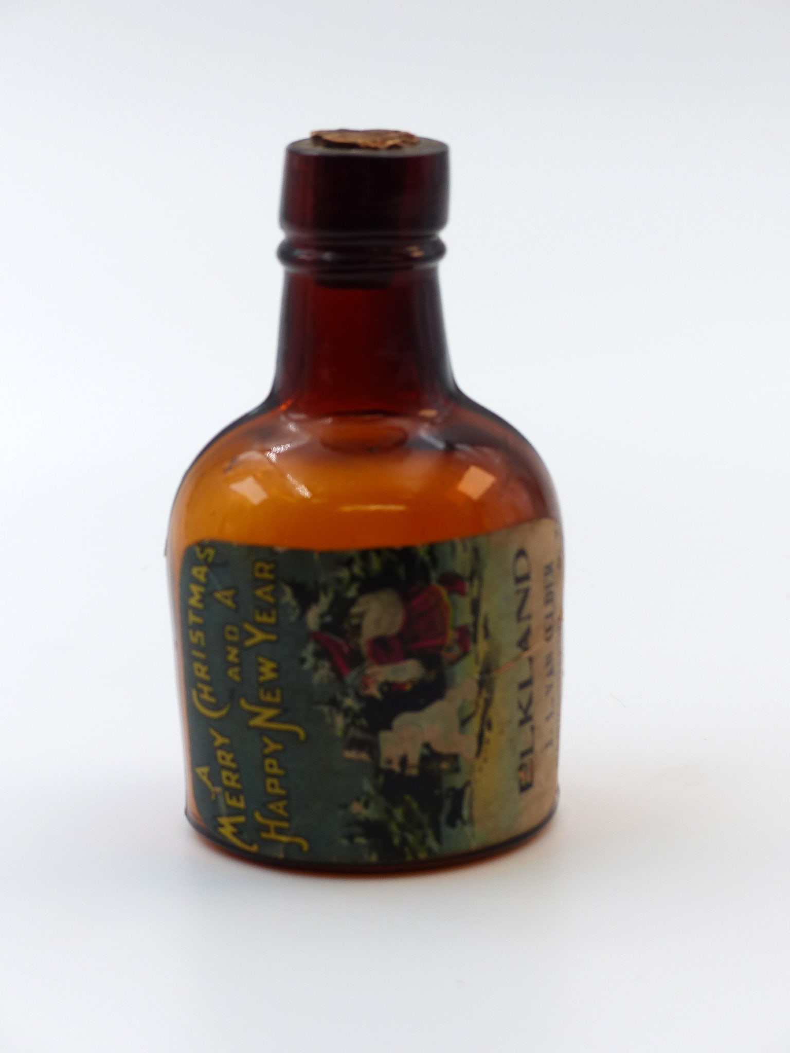 Elkland J.L. Van Gelder Mini-advertising Bottle With Paper Label (1 of 6)