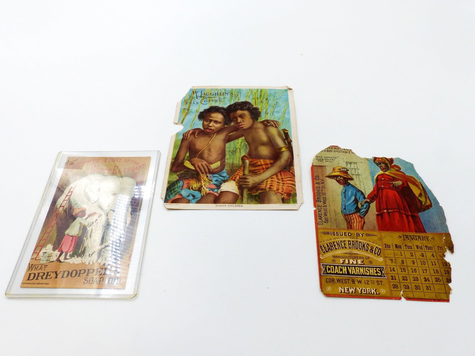 3 African American Advertising Pieces: 3 African American Advertising Pieces -Condition: Fair ;