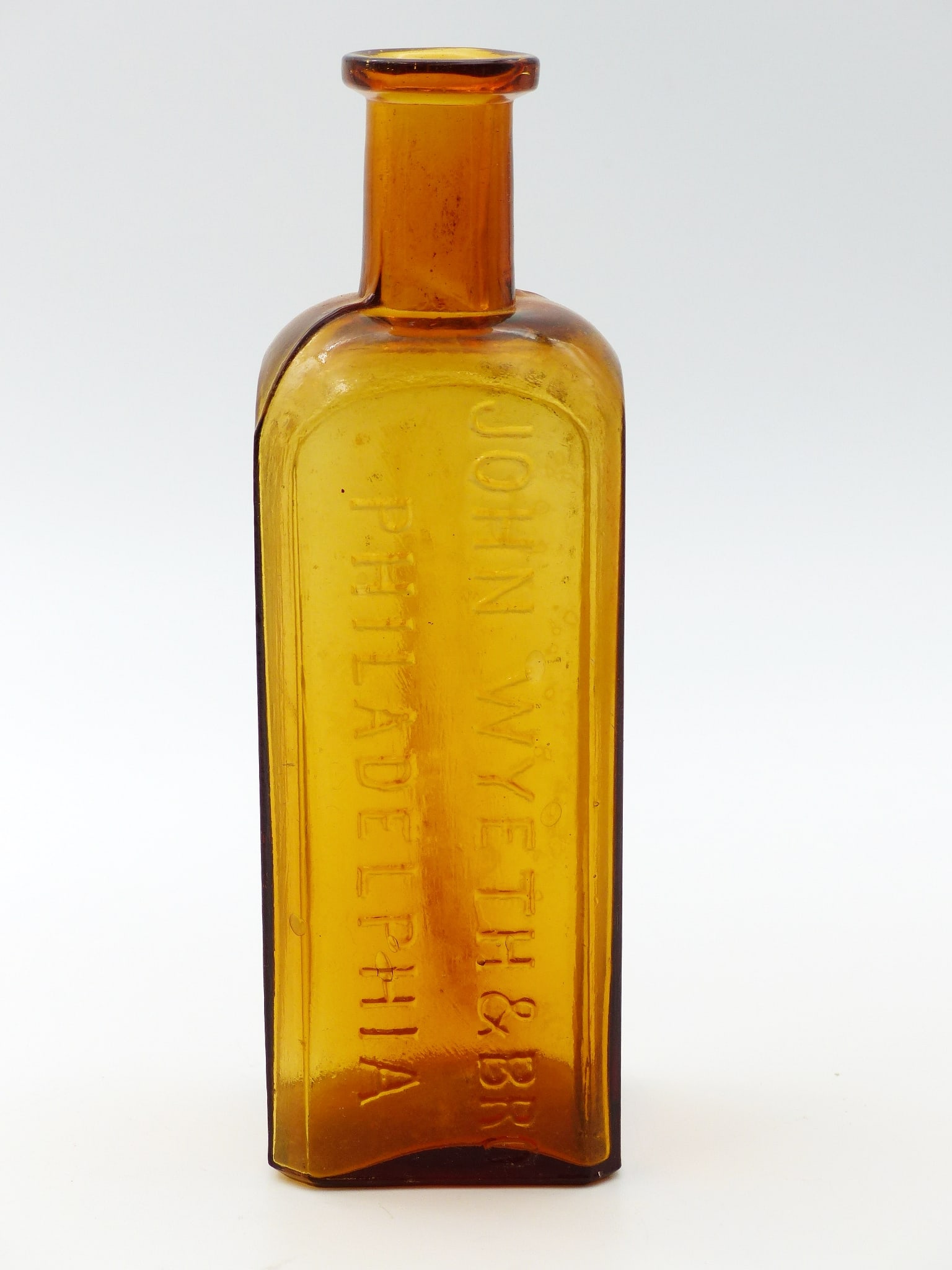 John Wyeth & Bro - Philadelphia Bottle: John Wyeth & Bro - Philadelphia Bottle -Amber ; Condition: Excellent ; 6.375"H
