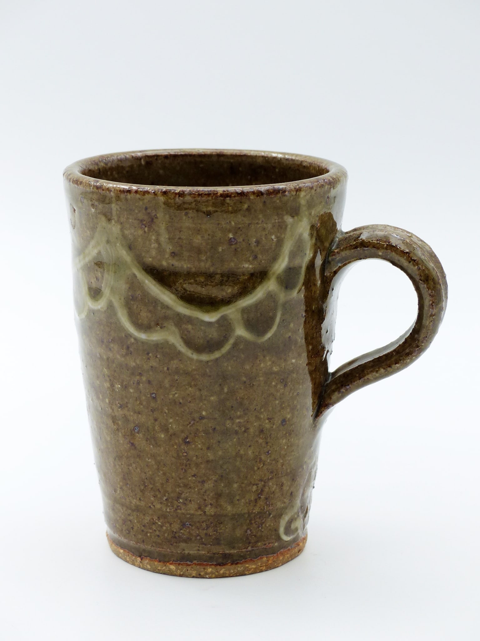 Edgefield Decorated Mug: Edgefield Decorated Mug -Stamped and Signed GC ; Condition: Mint ; 4.75"H
