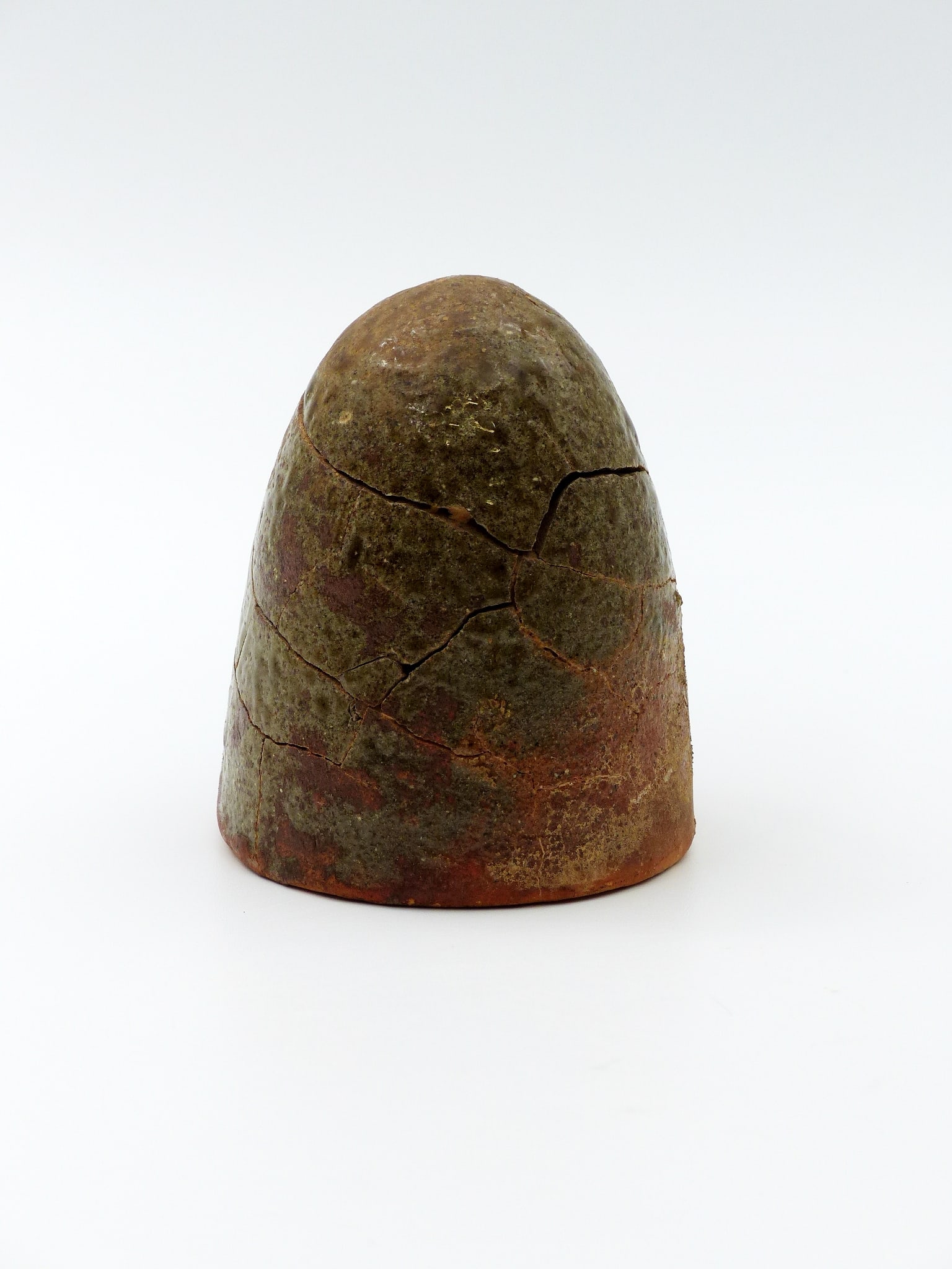 Edgefield Pottery Cone - Rare: Edgefield Pottery Cone - RARE -Used for test firing pottery ; Condition: Good - has crack ; 3"H