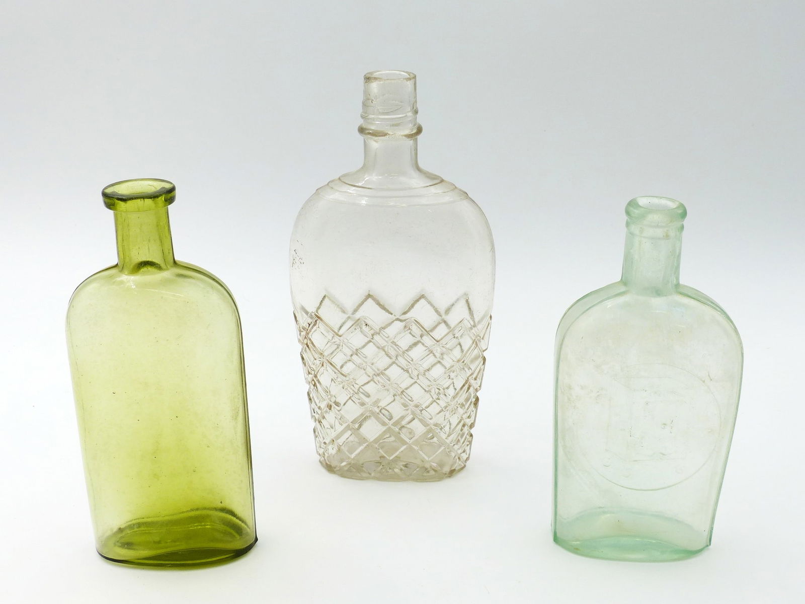 Group Of 3 Glass Flask (1 of 6)