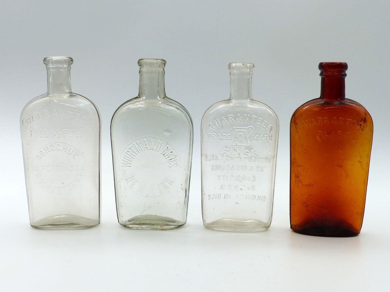 Group Of 4 Warranted Glass Flask (1 of 6)