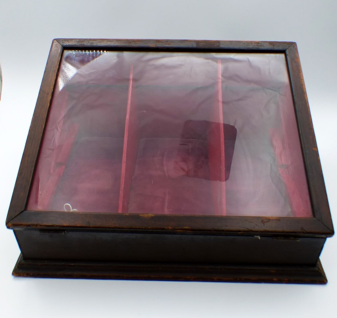 3 Compartment Display: 3 Compartment Display -Red Velvet Lining
