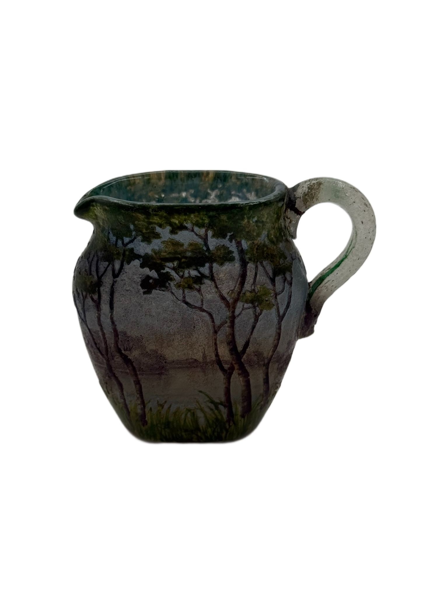 Rare Daum Nancy Small Hand Painted Glass Pitcher (1 of 16)