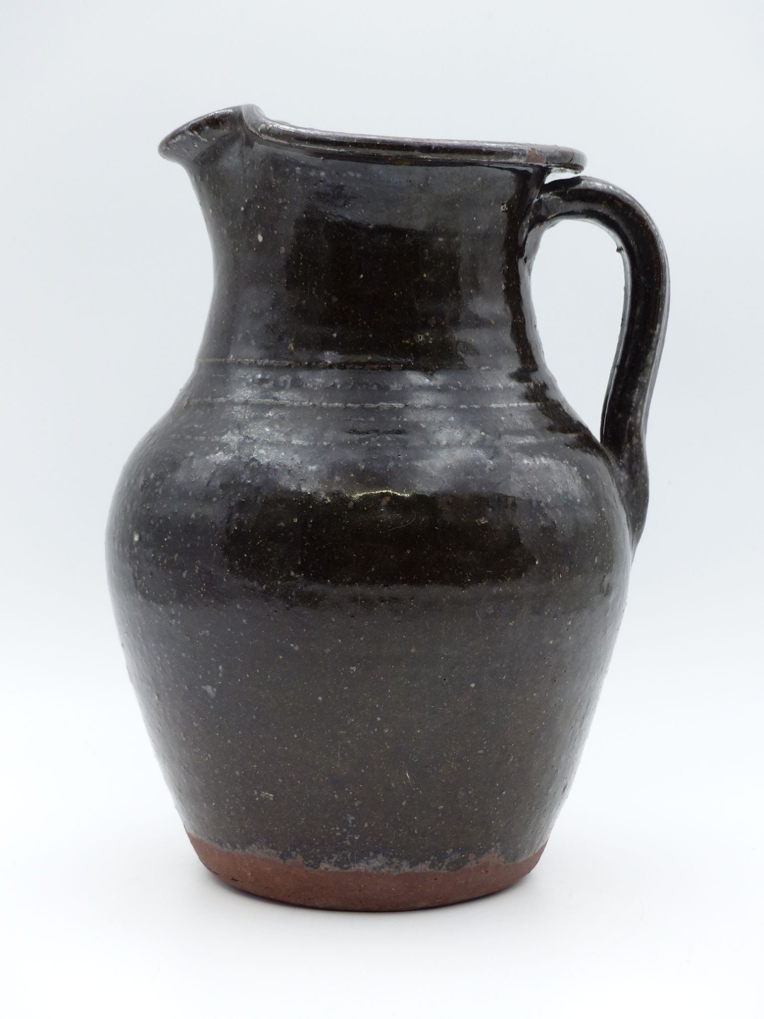 Southern Alkaline Glaze Pitcher with Minor Lip Crack (1 of 15)