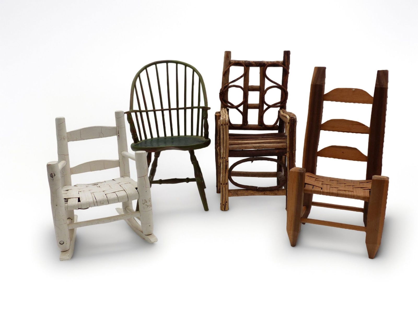Primitive Miniature Chair Set (Four Pieces) (1 of 5)