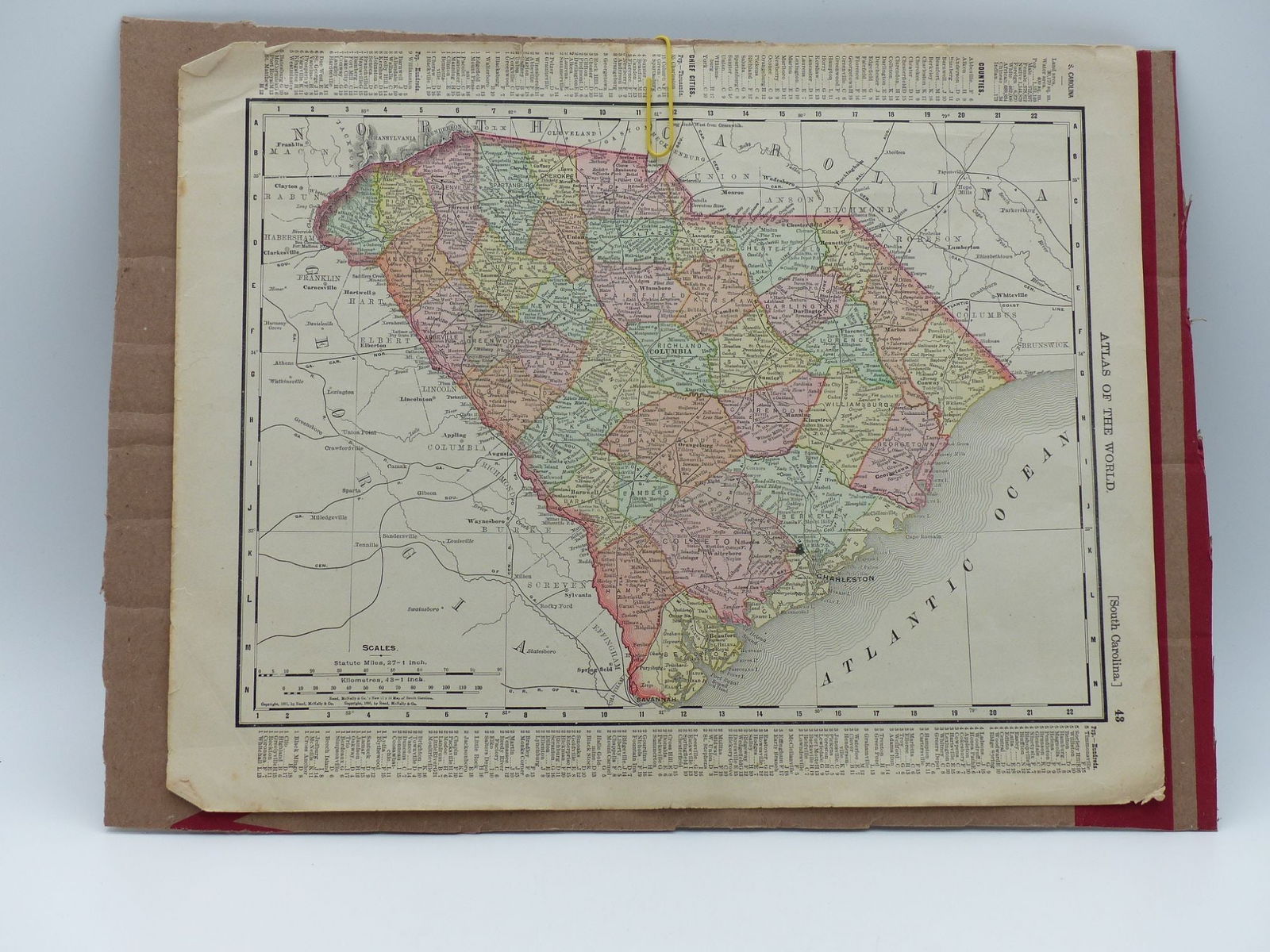 "South Carolina World Atlas Map (Framed (1 of 2)