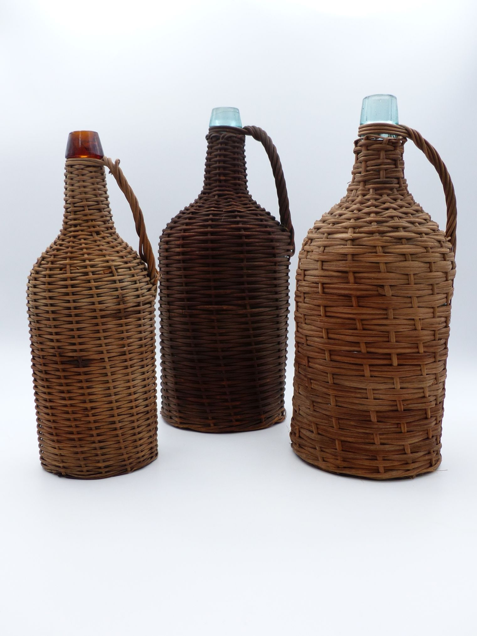Demijohn Collection in Original Wicker Baskets (1 of 6)