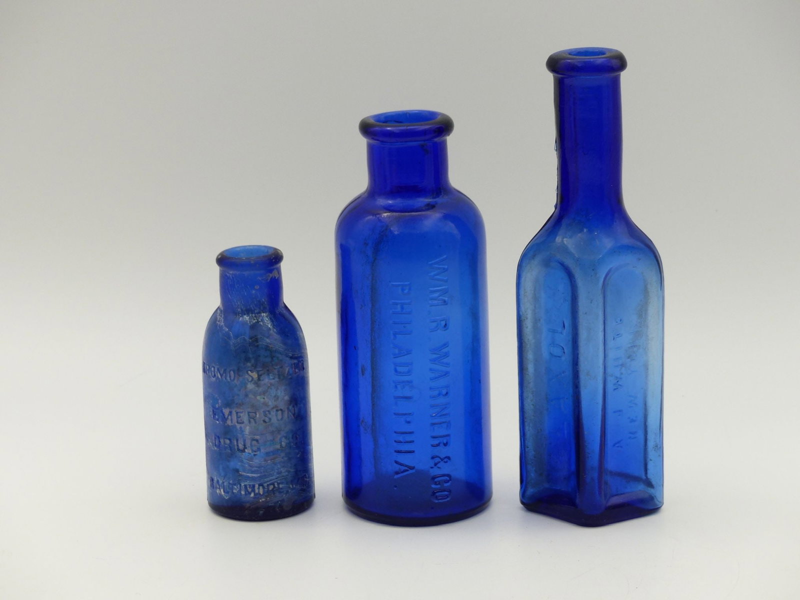 "Cobalt Blue Medicine Bottle Collection: Warner (1 of 6)