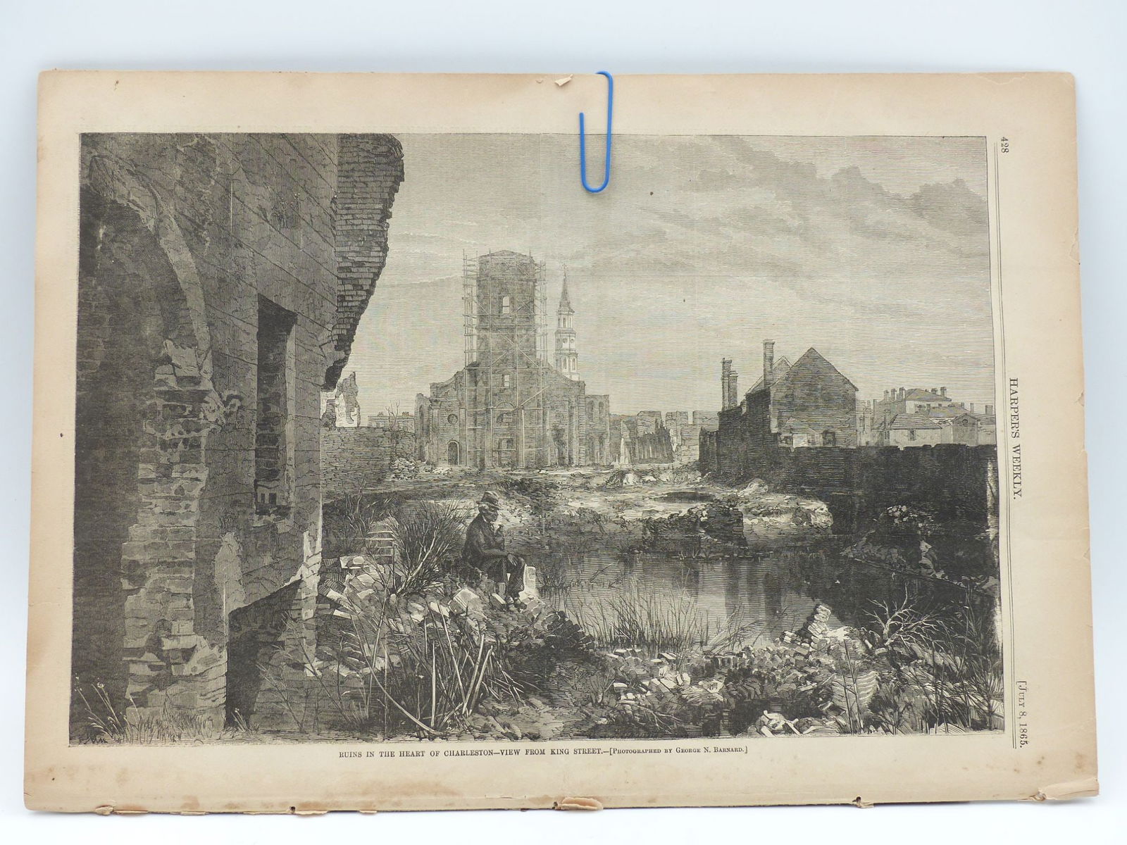 1865 Harper's Weekly Charleston Ruins Print (1 of 1)