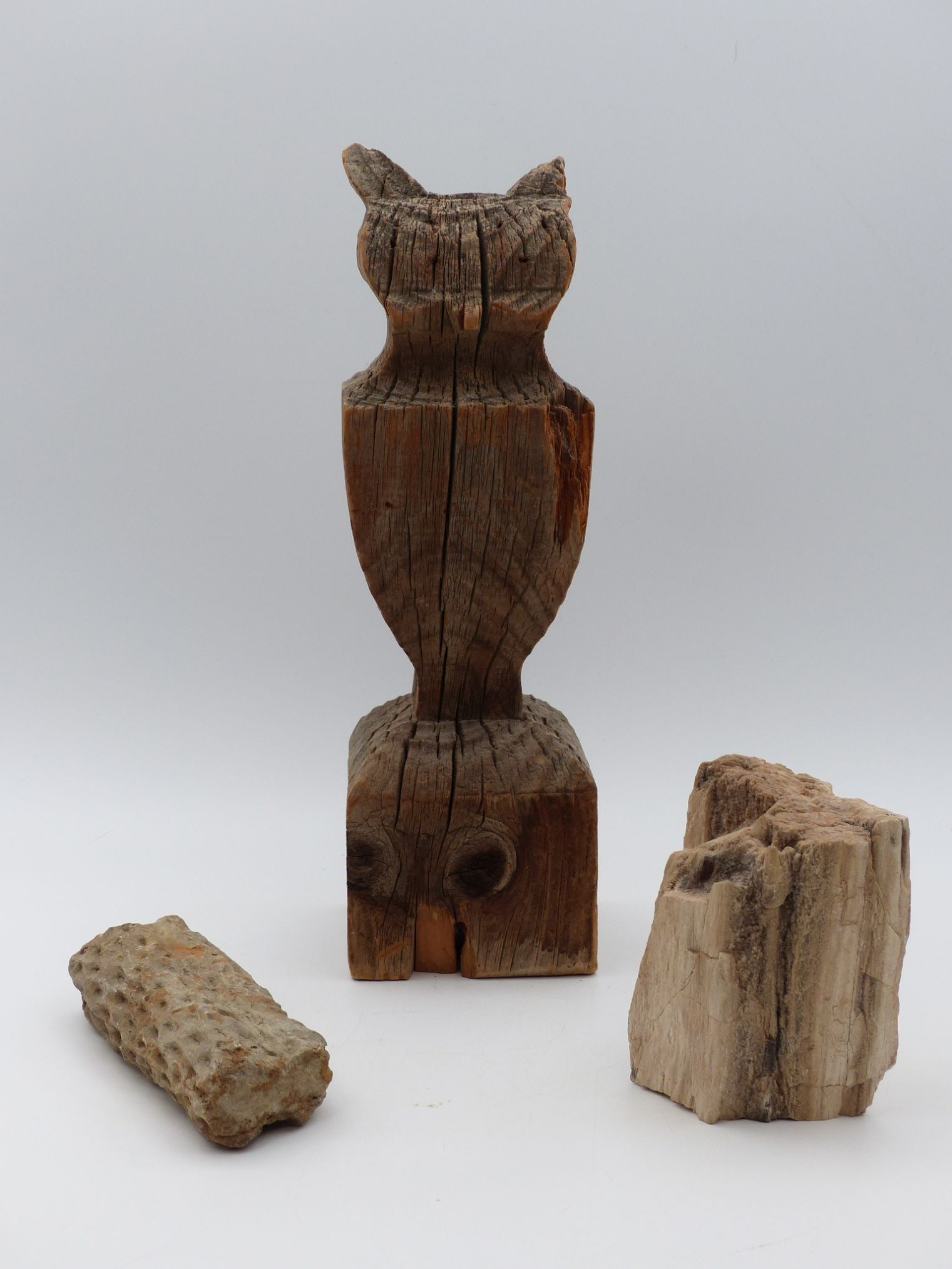 Hand-Carved Owl & Petrified Coral (1 of 5)
