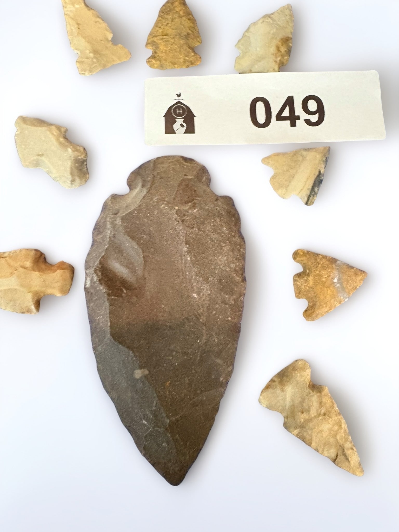 Collection of Authentic Native American Stone Projectile Points and Tool (1 of 3)
