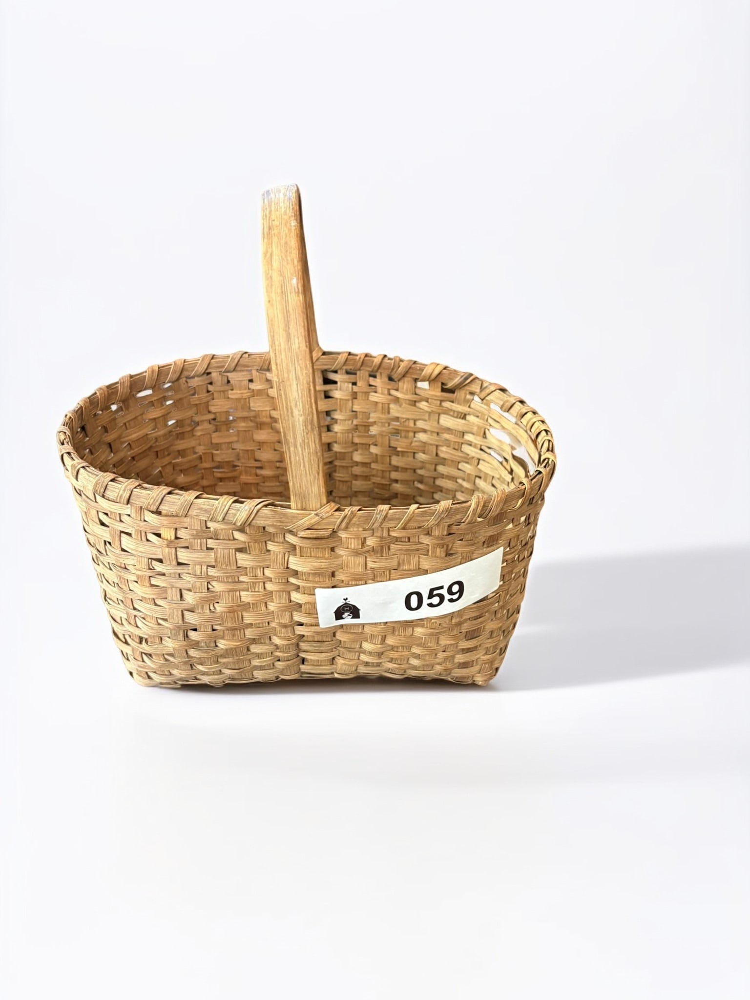 Traditional Hand-Woven Splint Wood Basket (1 of 3)
