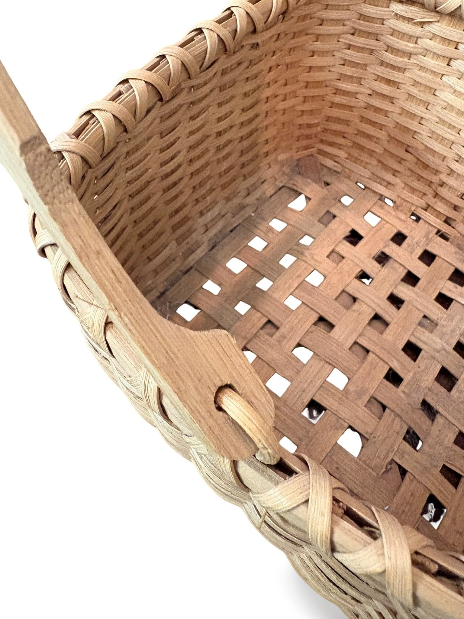 Handwoven Traditional Splint Oak Basket (1 of 2)