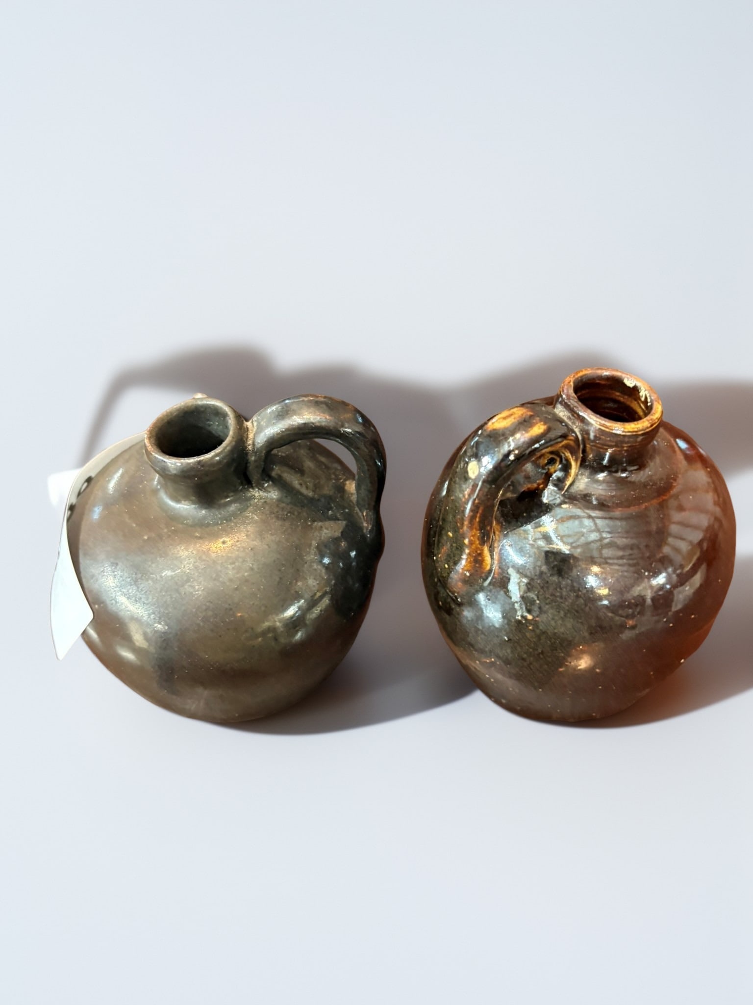 Pair of W.J. Gordy and Georgia Art Pottery Miniature Jugs (1 of 3)
