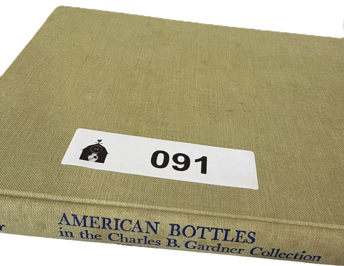 American Bottles and Antique Collecting Reference Books: This lot features a collection of esteemed reference books essential for glass and antique bottle collectors. Included are 'American Bottles in the Charles B. Gardner Collection' and 'The Blaske Colle