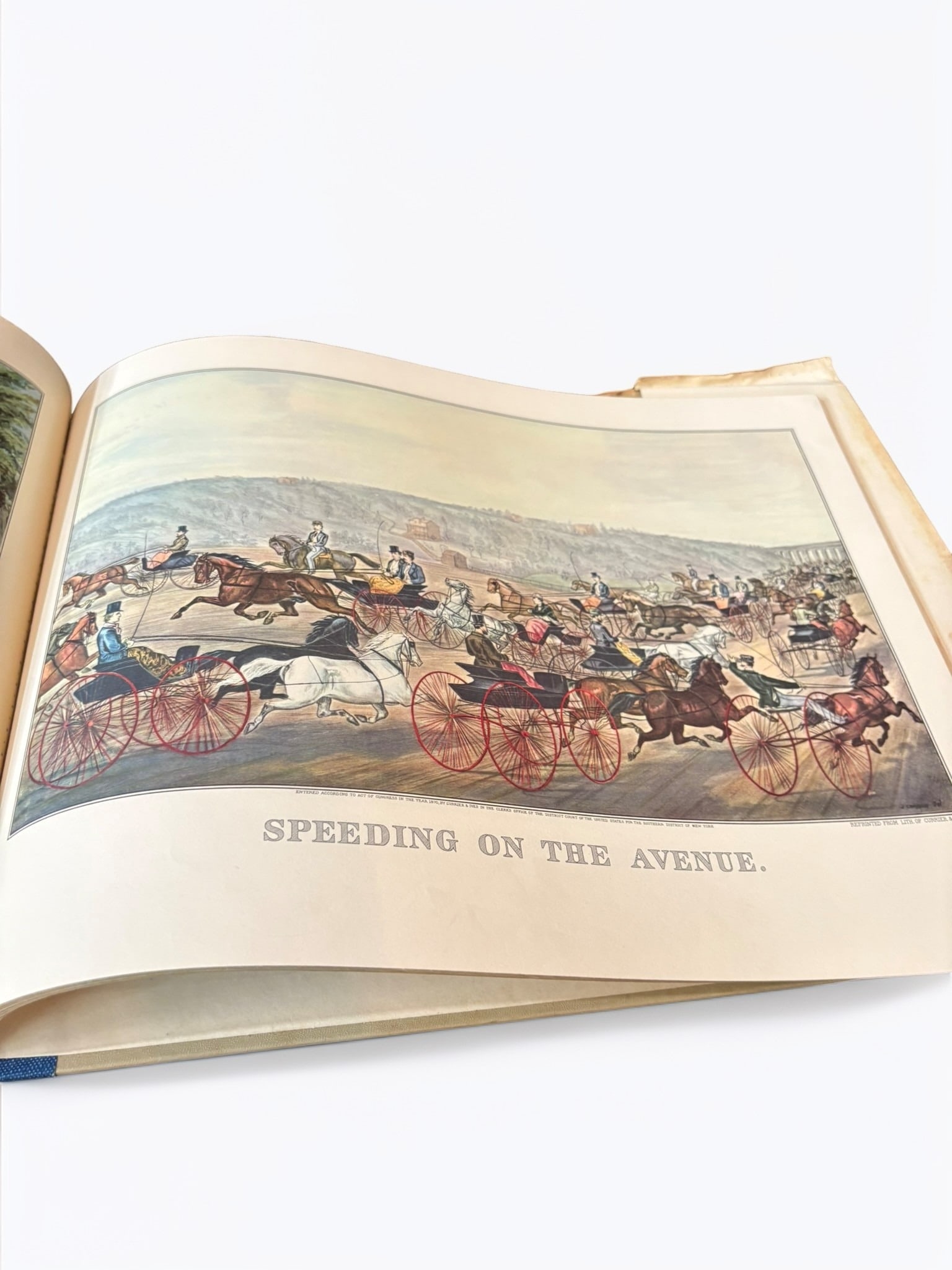 Currier and Ives America: A Panorama of the Mid-Nineteenth Century Scene: This hardcover volume, 'Currier and Ives America', edited by Colin Simkin, serves as a comprehensive collection featuring eighty choice prints in full color. The book offers a detailed historical pano