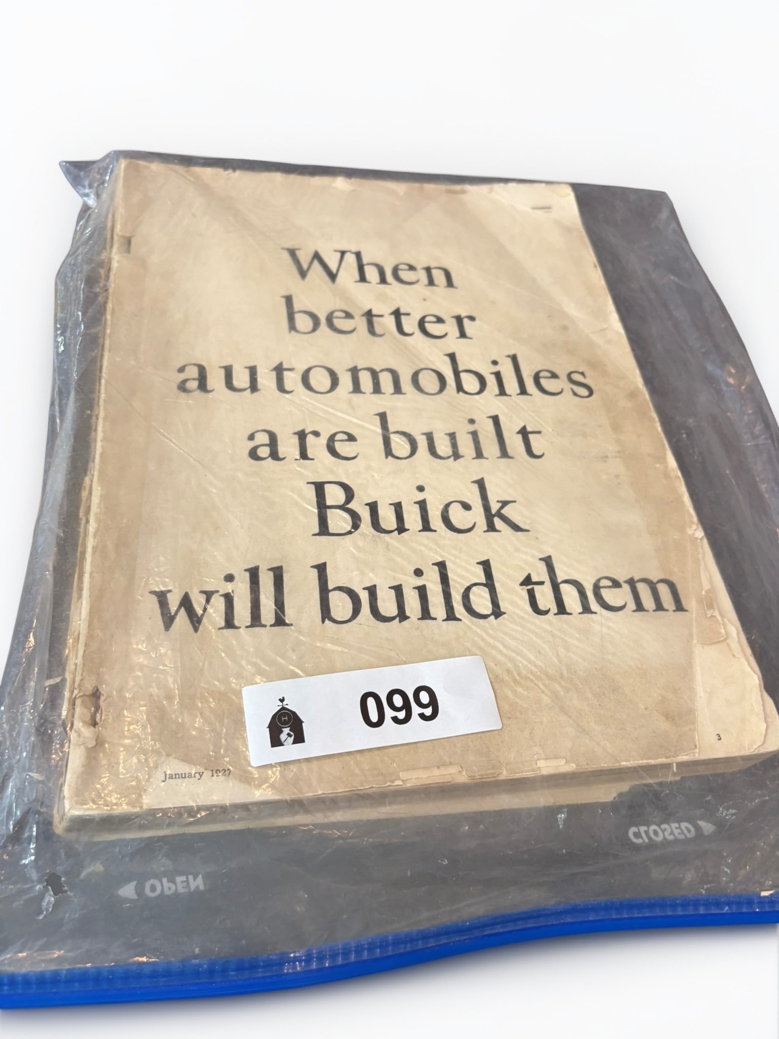 January 1927 Buick Advertising Brochure (1 of 1)