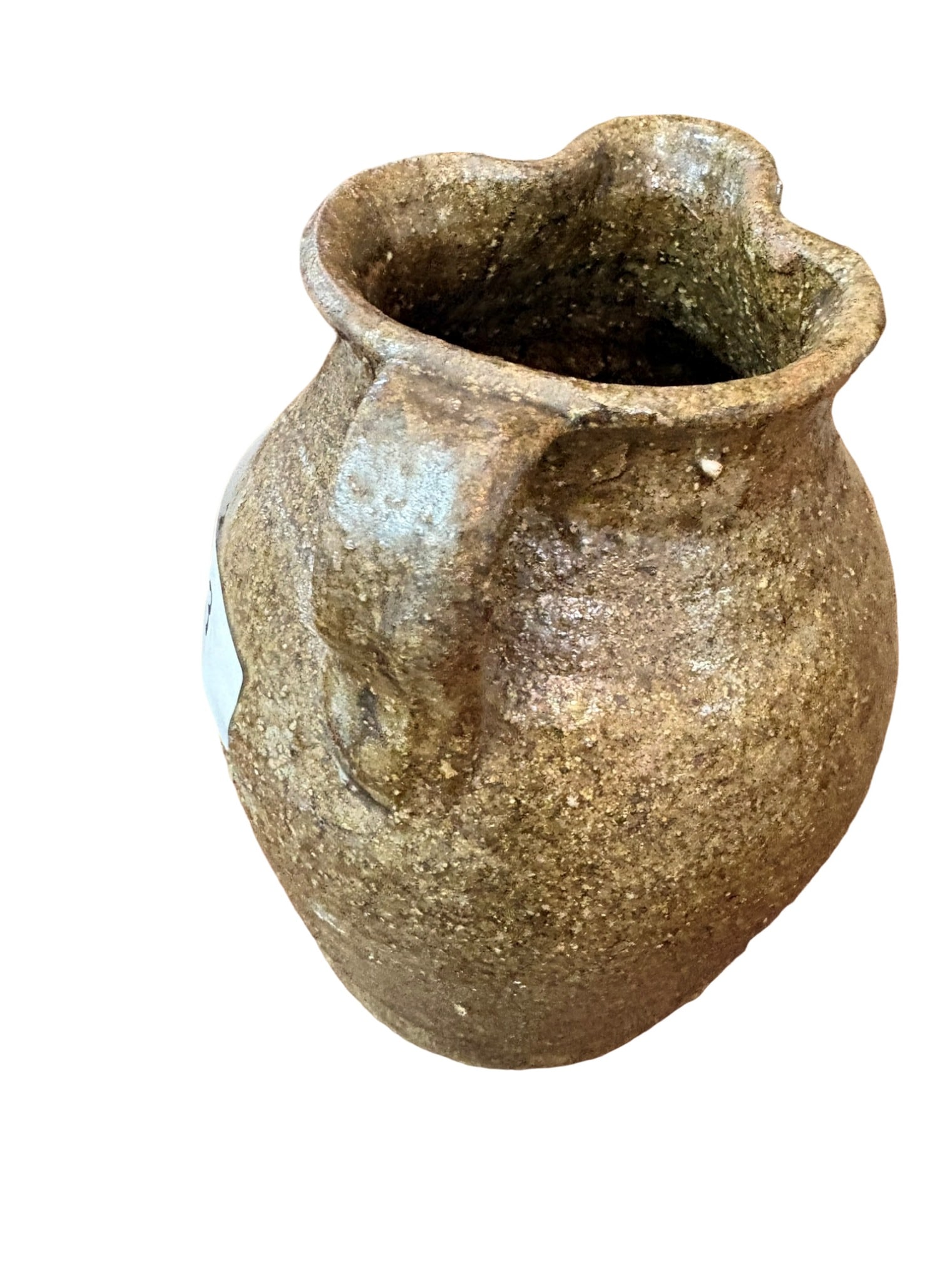 Rustic Earth-Toned Earthenware Pitcher - 3