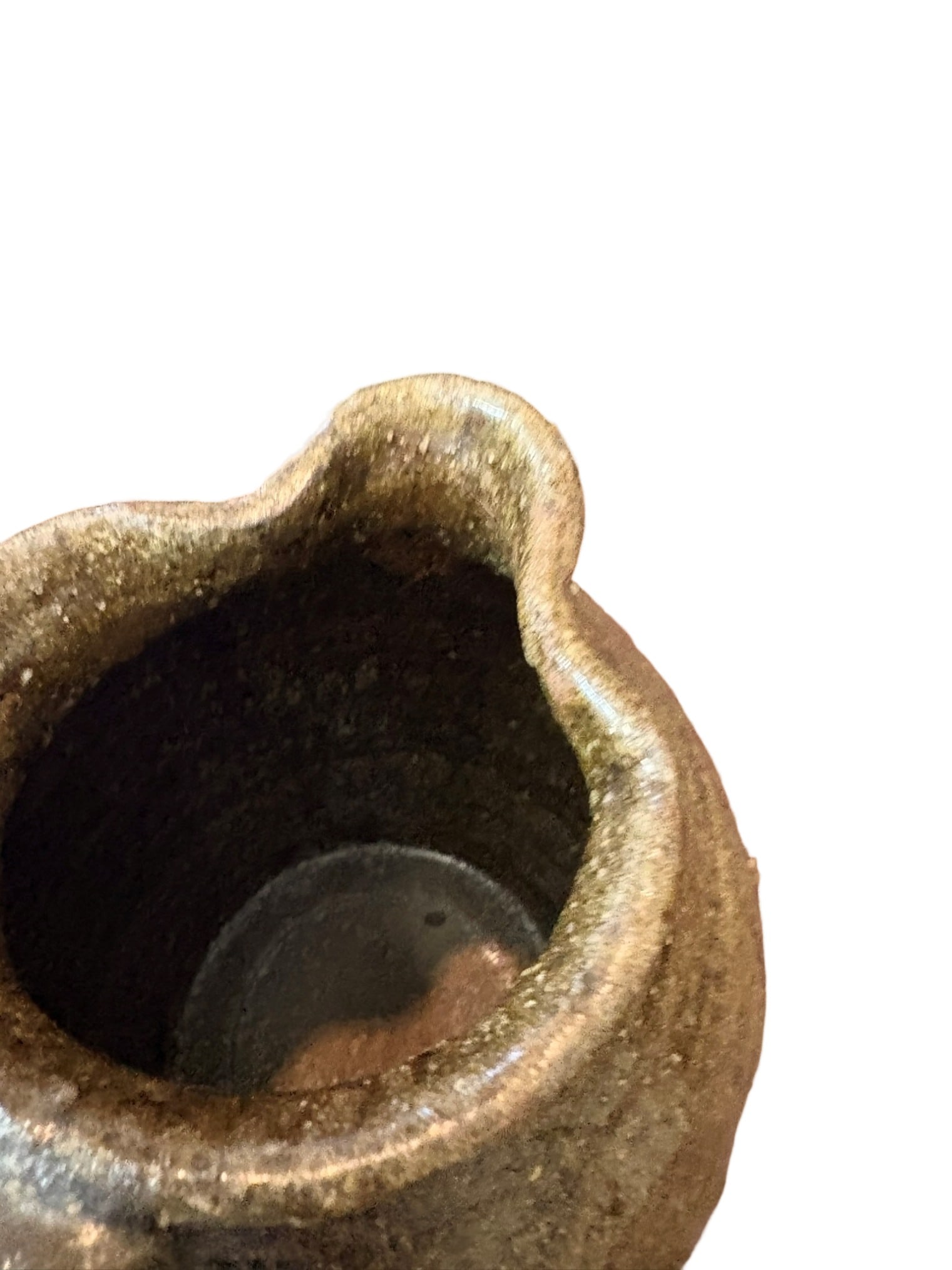 Rustic Earth-Toned Earthenware Pitcher - 4