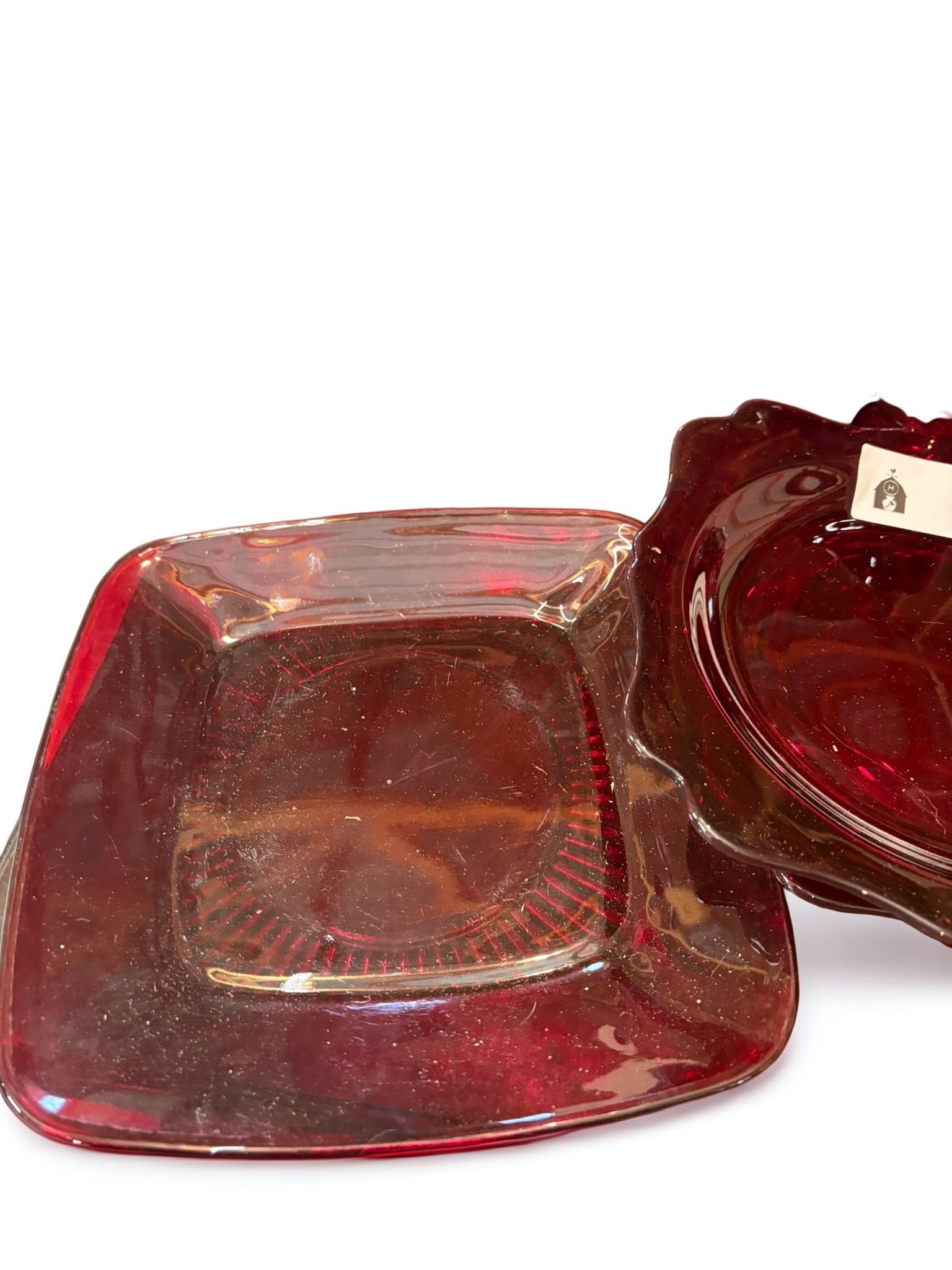 Collection of Mid-Century Ruby Red Depression Glass Tableware (1 of 4)