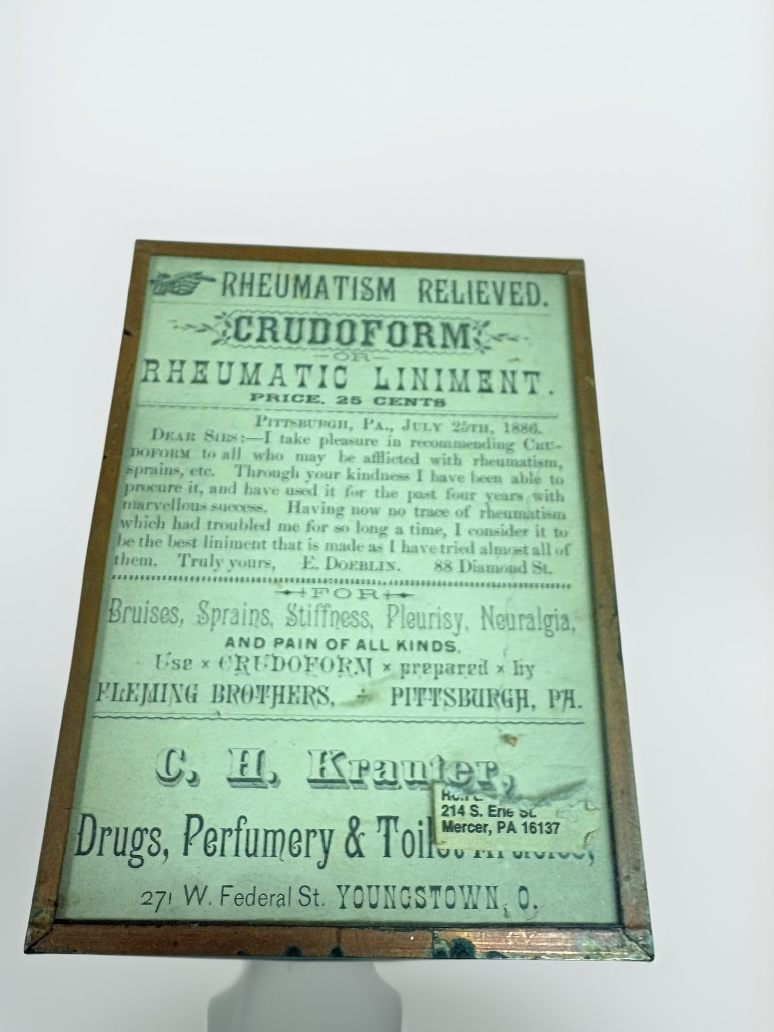 Double-Sided Victorian Advertising Sign for Fleming Brothers (1 of 1)