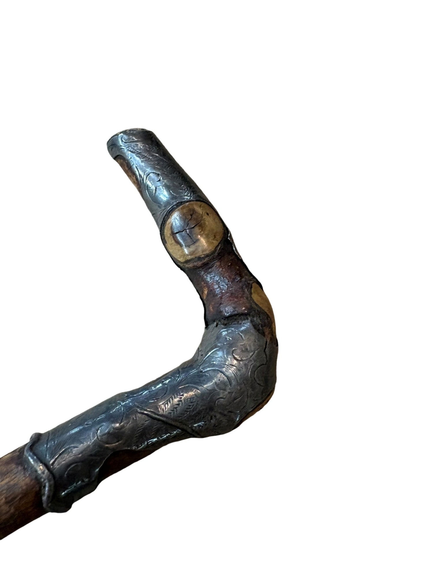 Antique Victorian Silver-Mounted Walking Stick (1 of 4)