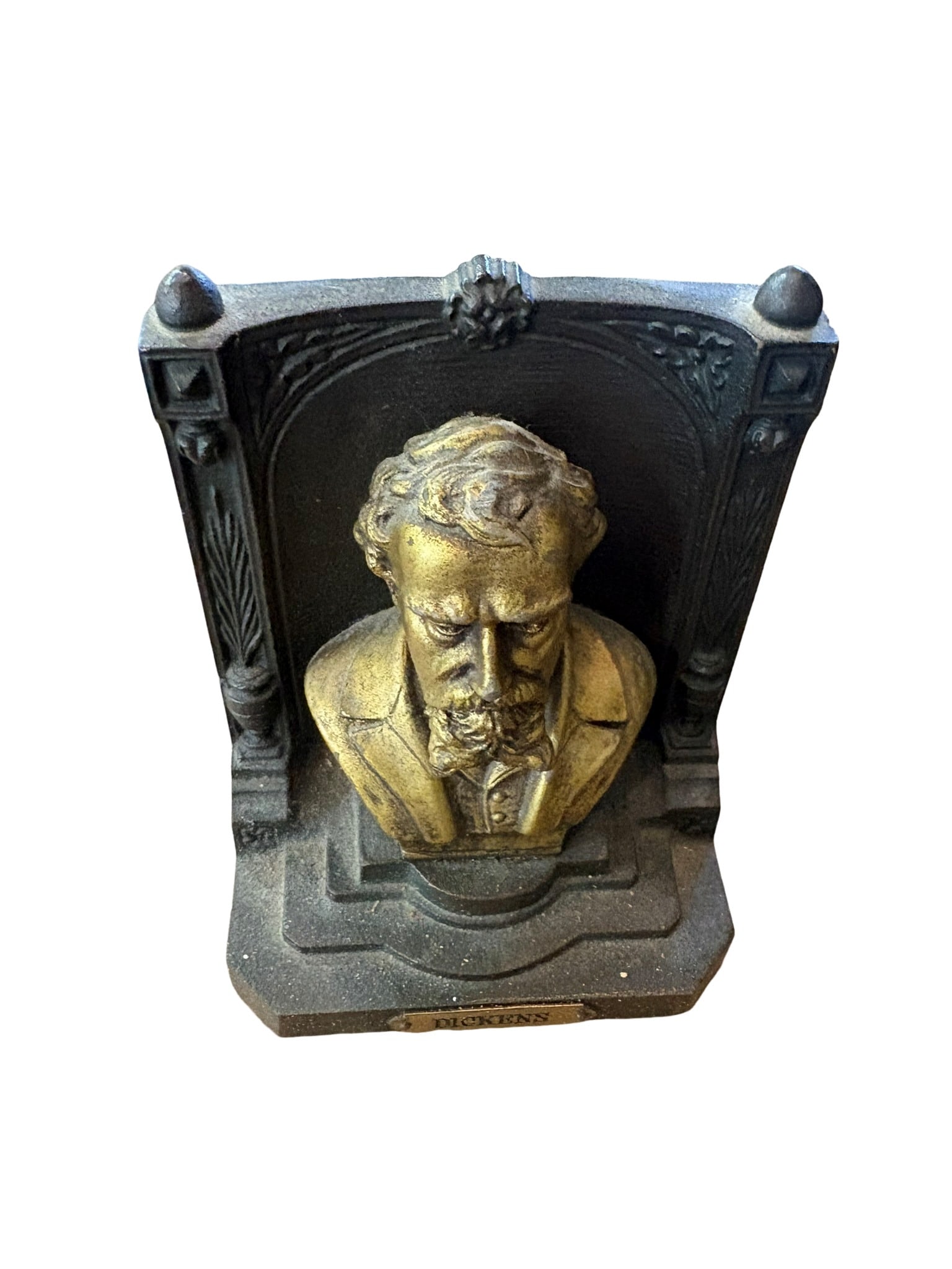 Pair of Bradley & Hubbard Charles Dickens Cast Iron Bookends (1 of 4)